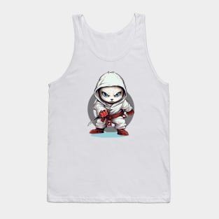 Ninja White Cat Unleashed Tank Top